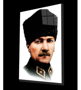 Atatürk Cam Tablo 4 mm Dayanıklı Temperli Cam