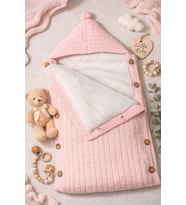 Triko Bebek Battaniye &kundak Welsoft Elyaflı +şapka Hediyelik