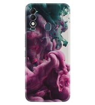 Tecno Spark 8T Kılıf Resimli Desenli Baskılı Silikon Pink Green Cloud 1306