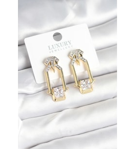 Pirinç Gold Renk Vintage Kadın Küpe 5886 - HPSBYI8088-7950