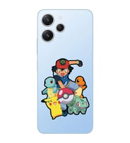 Xiaomi Redmi 12 Uyumlu Uyumlu Pokemon Tasarımlı Şeffaf Telefon Kılıfı