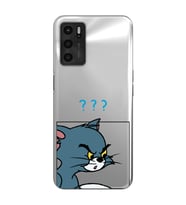 Oppo A16 / A55 Uyumlu Tom ve Jerry Tasarımlı Şeffaf Telefon Kılıfı