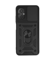 Xiaomi Poco M5 Kılıf Pars Lens Yüzüklü Silikon - Siyah