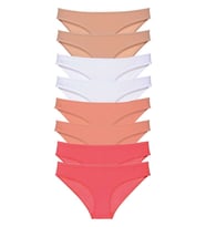 Northcity 8 adet Süper Eko Set Likralı Kadın Slip Külot Ten Beyaz Pudra Fuşya