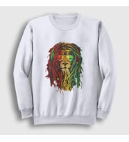 Presmono Unisex Beyaz Lion Bob Marley Sweatshirt 265129tt