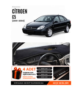 CİTROEN C5 (2001-2004) Uyumlu Torpido Örtüsü Torpido Kılıfı - Siyah