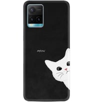 Vivo Y21a Kılıf Resimli Desenli Silikon Platinium Series Çılgın Kedi 1895