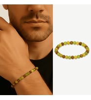 Mat Multicolor Renk Natural Form Doğal Damla Kehribar Erkek Bileklik