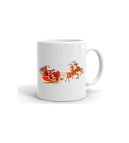 Yılbası Noel Temalı Baskılı Seramik Beyaz Kupa
