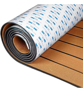 240 x 120 cm EVA Suni Teak (Tik) Deck 3M Bantlı Tekne, Yat, Havuz Kenarı ve Karavan için Zemin Kaplaması