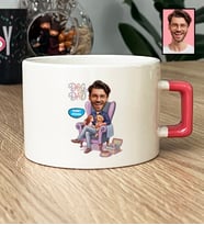 Kişiye Özel Karikatürlü Dog Dad Köpek Babası Lüks Fincan Babalar Günü Hediyesi