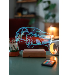 Peugeot 3008 16 Renk Kumandalı 3D Gece Lambası