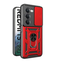 Xiaomi Redmi 15 4g Pars Lens Yüzüklü Silikon - Kırmızı