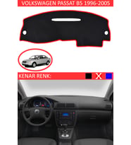 Volkswagen Passat B5 1995-2005 İçin Uygun Torpido Koruma Halısı Siyah Kenar Renk Kırmızı