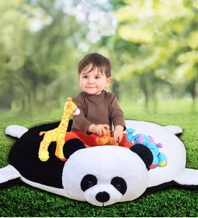 Bebek Oyun Halısı 120 cm Pandalı Oyun Matı (%100 Yerli)