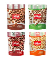 Tadım Badem Antep Fıstıgı Yer Fıstığı-Fındık İci 180 gr 4 lü Karma Paket