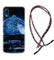 Huawei P20 Lite Mate 10 20 Lite Pro P40 Lite KılıfBoyun Asklı Rasta Silikon Mavi Gece 1605