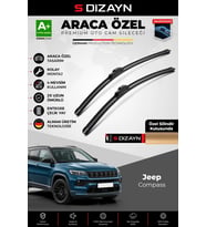 S-Dizayn Jeep Compass Ön Cam Silecek Seti 2022 Üzeri Premium Araca Özel 60-45 Cm A+ Kalite