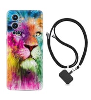 Tecno Spark 9 Pro Kılıf Resimli Boyun Askılı İpli Desenli Silikon Colorfull Leon 2 1388