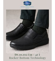 Dr. Comfort Dr.10.012 Rocker Bottom Erkek Ortopedik Hakiki Deri Ayakkabı – Ag+ Gümüş İyon Astar, Diyabetik Uyumlu, El Yapımı