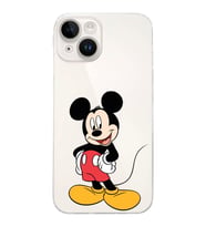 Apple iPhone 14 Plus Uyumlu Kamera Korumalı Tıpalı Kapak Mickey Mouse Tasarımlı ŞeffafKılıf
