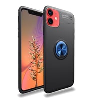 Apple iPhone 12 Mini Uyumlu Yüzüklü Power Silikon Kılıf (Mavi)