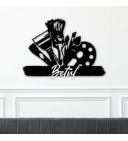 Kişiye Özel Kabartma İsimli Ressam - Boya - Palet - Fırça Temalı Tablo