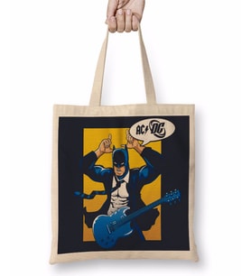Ac Dc Rock Gitar Batman Bez Çanta Uzun Saplı