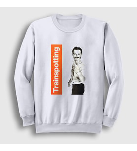 Presmono Unisex Beyaz Begbie Film Trainspotting Sweatshirt 451907tt