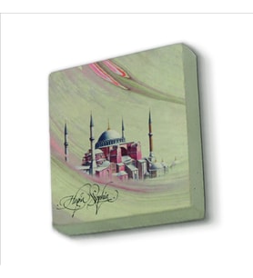 Ayasofya Camii Baskılı Doğaltaş  Magnet(KRT-002)Buzdolabı Süsü