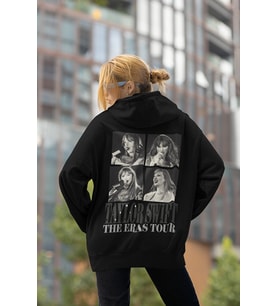Taylor Swift The Eras Tour Baskılı Unisex Oversize Şarkıcı Hoodie