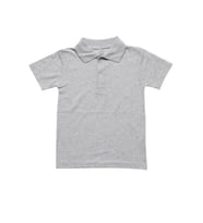 Bilge Trend Gri Polo Yaka  Kısa Kollu Kız - Erkek Çocuk  Okul T-Shirt , 23 Nisan Bayram Tişört