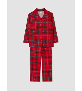 LCW Kids Kırmızı Yılbaşı Temalı Kız Çocuk Pijama Takım