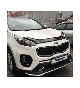 4mm 1.kalite cappafe Kia Sportage Ön Kaput Koruyucu Rüzgarlık Deflektör Akrilik ABS 4mm Parlak Siyah 2016 ve Sonrası *C4 3*