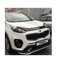 4mm 1.kalite cappafe Kia Sportage Ön Kaput Koruyucu Rüzgarlık Deflektör Akrilik ABS 4mm Parlak Siyah 2016 ve Sonrası *C4 3*