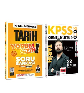 İndeks Akademi 2026 KPSS TYT AYT Tarih Yorum Sizin Soru Bankası ve Yargı Tarih 22 Deneme Seti 2 Kitap