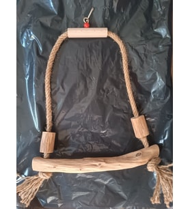 İp/ahşap papağan salıncak XL boy