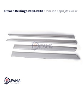Citroen Berlingo Krom Yan Kapı Çıtası 4 Parça 2008-2018 Paslanmaz Çelik
