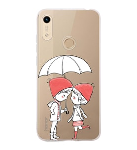 Huawei Honor 8a 2020 Uyumlu Kapak Aşk Tasarımlı Şeffaf Silikon Kılıf