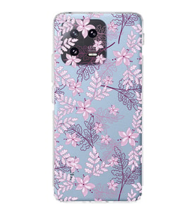 PrintiFy Xiaomi Mi 13 Pro Uyumlu Kamera Korumalı Floral Pudra Tasarımlı Şeffaf Silikon Kılıf