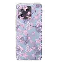 PrintiFy Xiaomi Mi 13 Pro Uyumlu Kamera Korumalı Floral Pudra Tasarımlı Şeffaf Silikon Kılıf