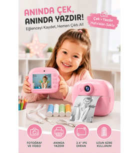 Dijital Fotoğraf Makineleri Çocuk Termal Resim Baskılı Yazıcı Kamera Video