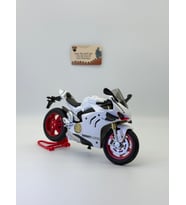 Ducati Panigale V4 Beyaz Diecast 1:10 Ölçek Sesli ve Işıklı Alloy Diecast Model