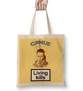 Albert Camus Tasse Bez Çanta Uzun Saplı
