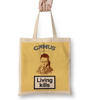 Albert Camus Tasse Bez Çanta Uzun Saplı
