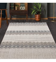 Makine Kaymaz Yıkanabilir Bej Modern Triko Salon Halısı Mutfak Halısı Koridor Halısı Yolluk 9965N