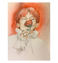 Kırmızı Gül Taehyung Tablo Ahşap Poster Dekoratif Kod2515