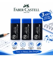 Orta Boy Sınav Silgisi 3 Adet Yumuşak Silgi Faber-Castell