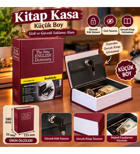 Küçük Boy Kitap Görünümlü Gizli Kasa