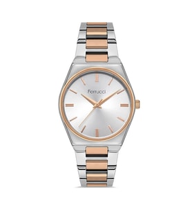 Ferrucci Rosegold ve Gümüş Çelik Kadın Kol Saat
